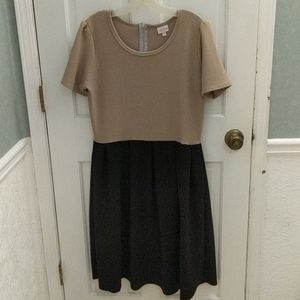 Lularoe Amelia dress size XL black & tan